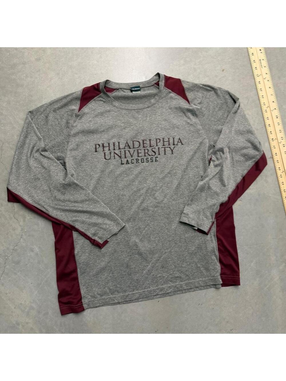 2000's Philadelphia University Lacrosse Coach Workout Longsleeve Shirt Sized XL